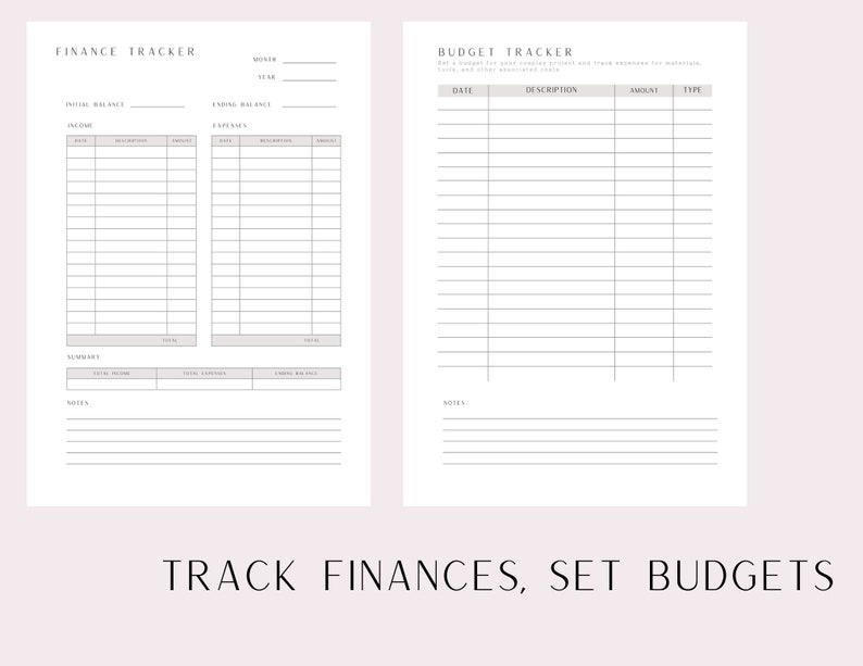 Cosplay Planner Digital Print Event Time Tracking Project Planner