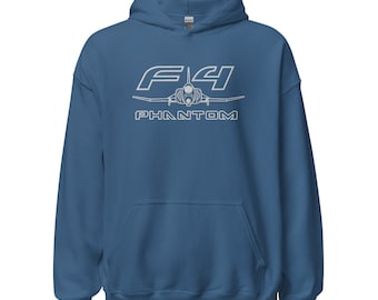 F-4 Phantom II Fighter Jet Embroidered Hoodie - Sleek Front View