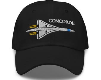Concorde Embroidered Hat: Supersonic Airliner, Aviation Gift