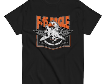 Maglietta unisex con grafica F-15 Eagle Fighter Jet