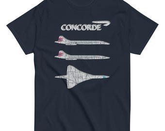 Concorde Supersonic Jet T-Shirt – Sleek Aircraft Views & Retro Name Print – Aviation Gift for Airliner Fans and SST Enthusiasts