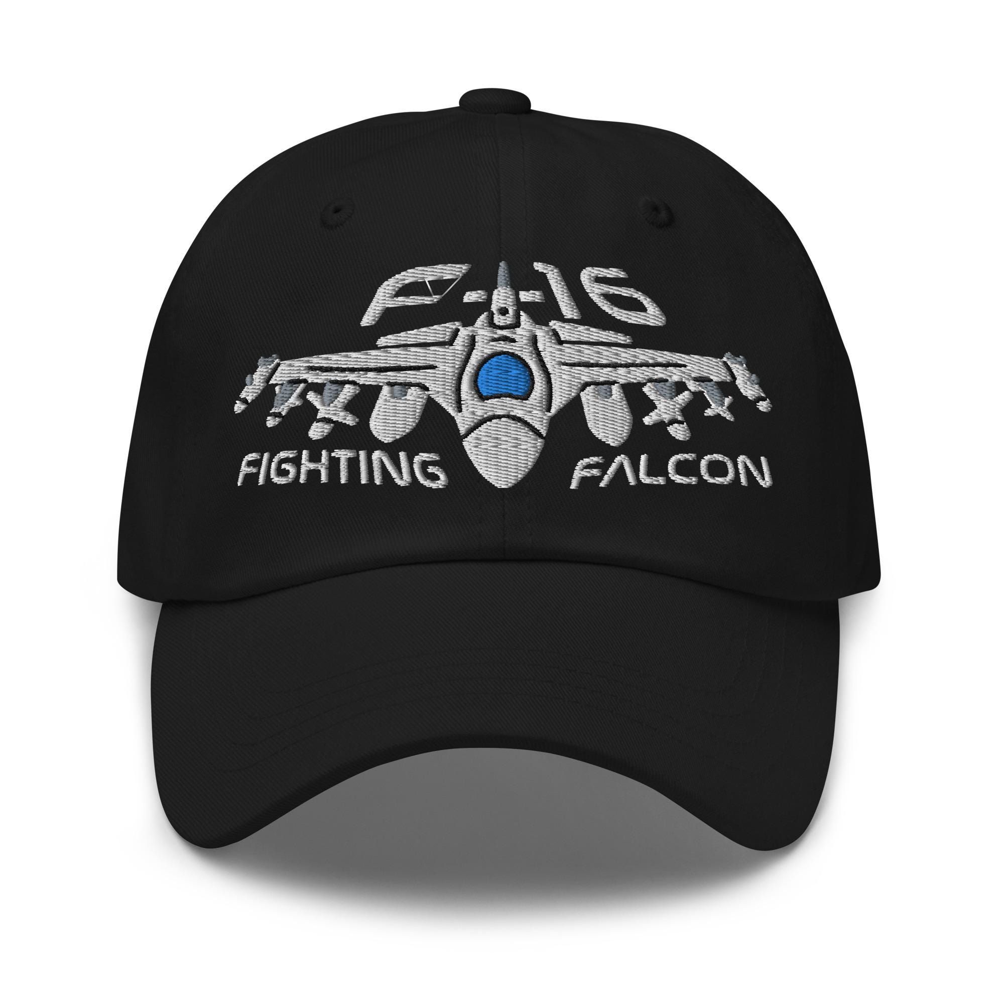 F-16 Fighting Falcon Embroidered Hat - USAF Military Aviation Cap