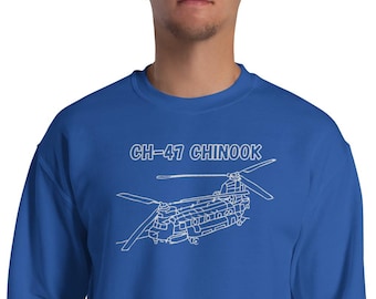 Sudadera bordada CH-47 Chinook: regalo de aviación militar