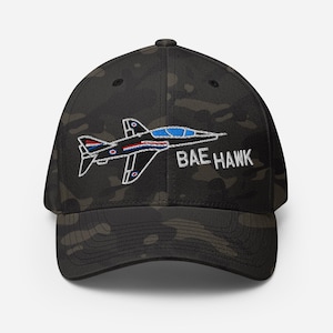 BAE Hawk T1 Embroidered Cap: RAF Red Arrows Military Jet Hat