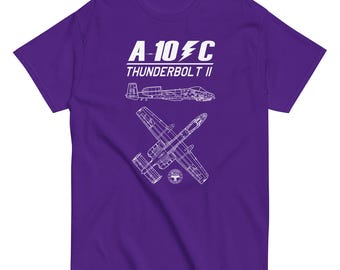 A-10C Thunderbolt II Bomber T-Shirt - Sleek Badge Front Design