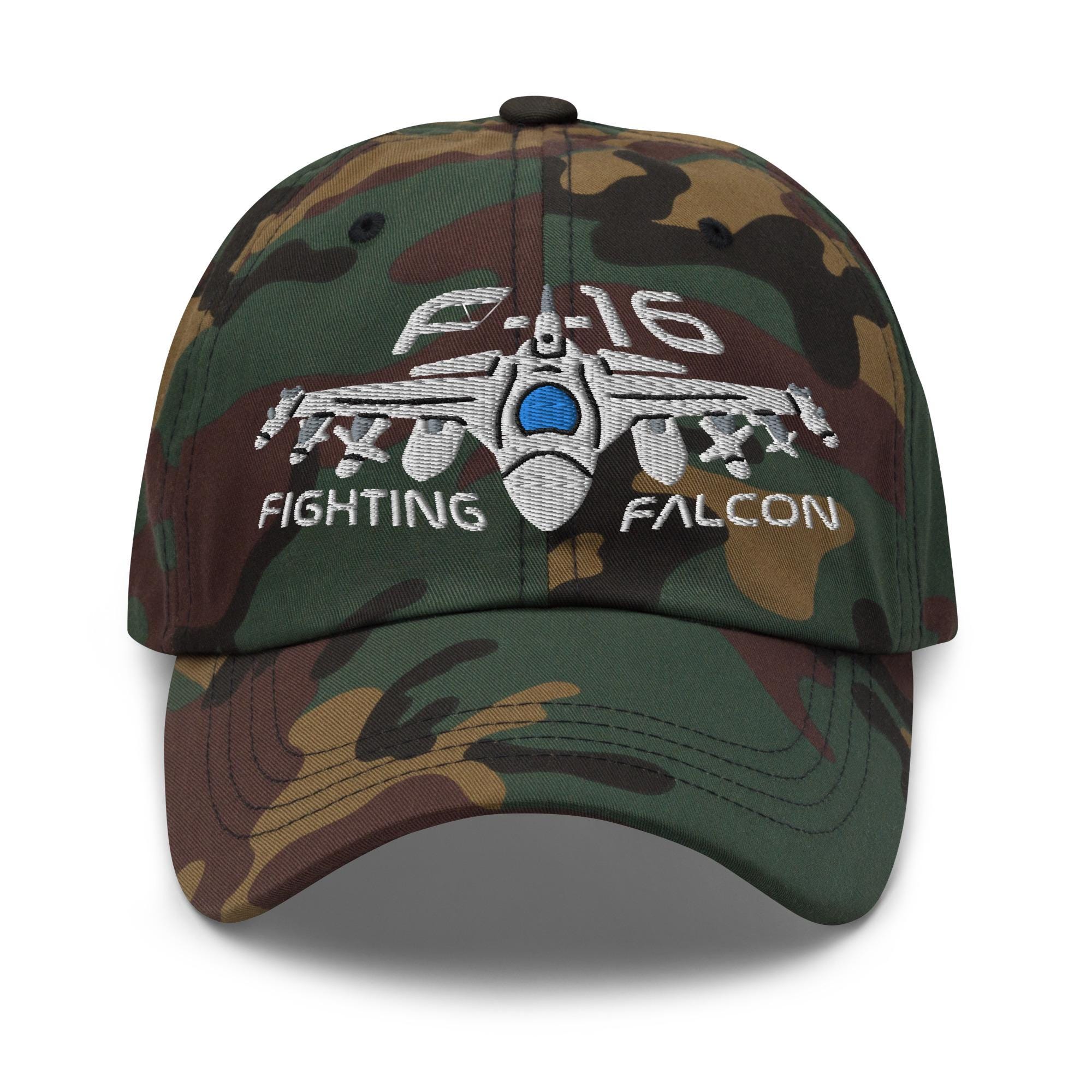 F-16 Fighting Falcon Embroidered Hat - USAF Military Aviation Cap