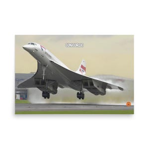 Concorde Jet Take-Off Art Print – Supersonic Grace in Flight