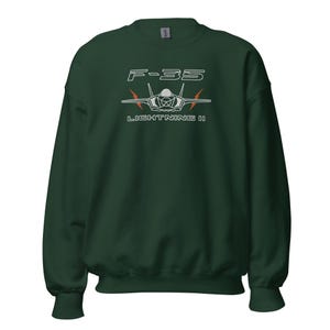 F-35 Lightning II Fighter Jet Embroidered Unisex Sweatshirt