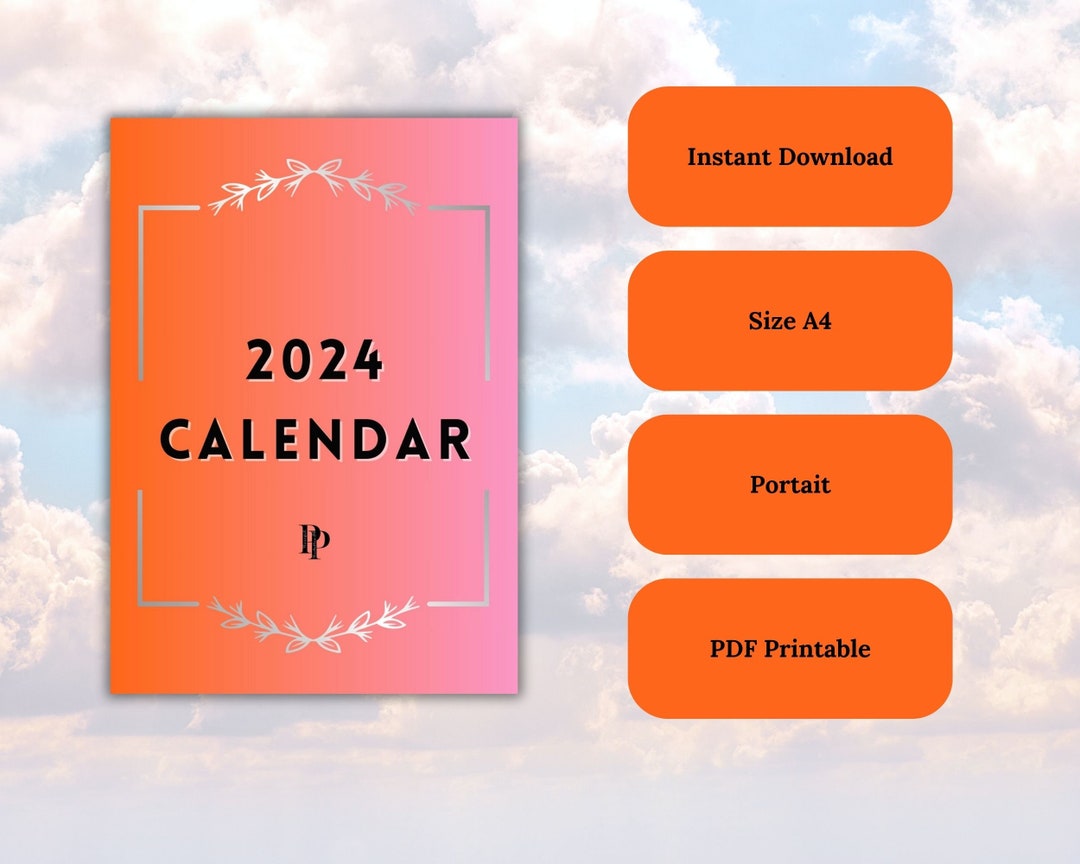 2024 Wall Calendar 2024 Year Calendar Printable Quotes About Life