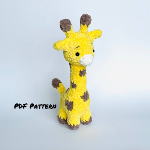 Giraffe Crochet PATTERN pdf - DIY Crochet Safari Animals Tutorial - Giraffe Making DIY - Crochet Pattern Toys