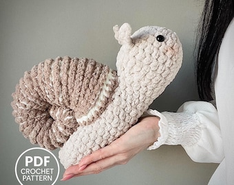 Snail Crochet Pattern PDF. Big Plush Amigurumi DIY. Ocean Animals Toy