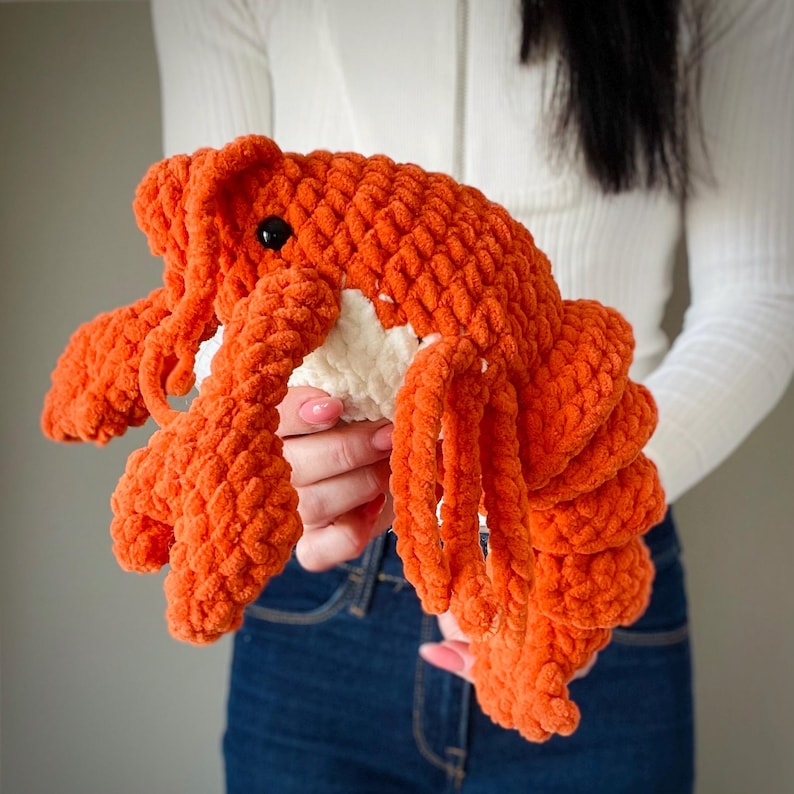 Crawfish Amigurumi Crochet Pattern PDF. Sea Life Crochet Animals Tutorial. DIY Plushi Toy image 12