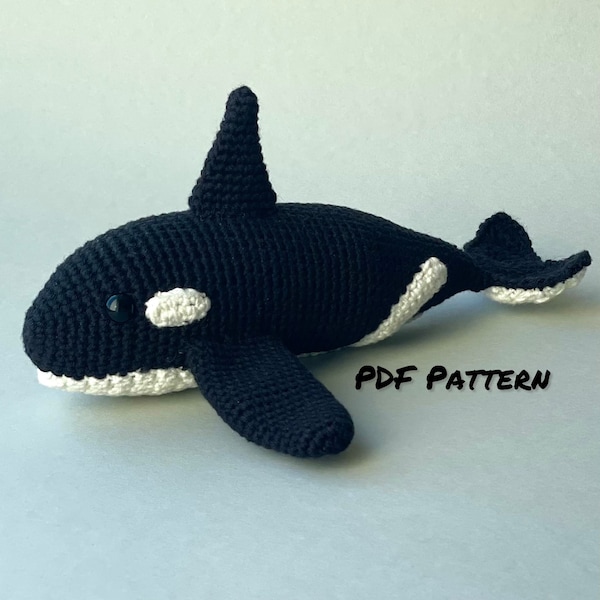 Orca Crochet PATTERN pdf - Ocean Animal Patterns - DIY Crochet Orca Tutorial - Toy Making DIY - Crochet Pattern Toy