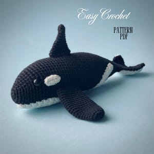 Orca Crochet Pattern PDF. Crochet Ocean Animals DIY. Orca Amigurumi Pattern. Handmade Toy. US Pattern Tutorial.