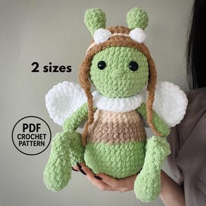 Grasshopper Plush Crochet Pattern PDF. Amigurumi Insect DIY. Bug Baby Toy Tutorial
