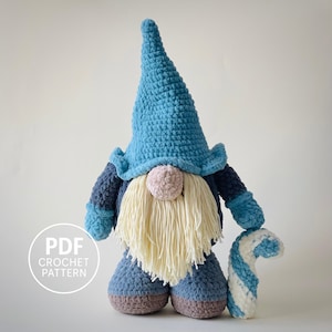 Patrón de crochet para gnomo: Amigurumi navideño. Peluche DIY. Adornos de gnomo (Descarga PDF)