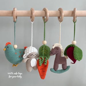 Baby Play Gym Toys: Handmade Amigurumi Montessori Hanging Accessory