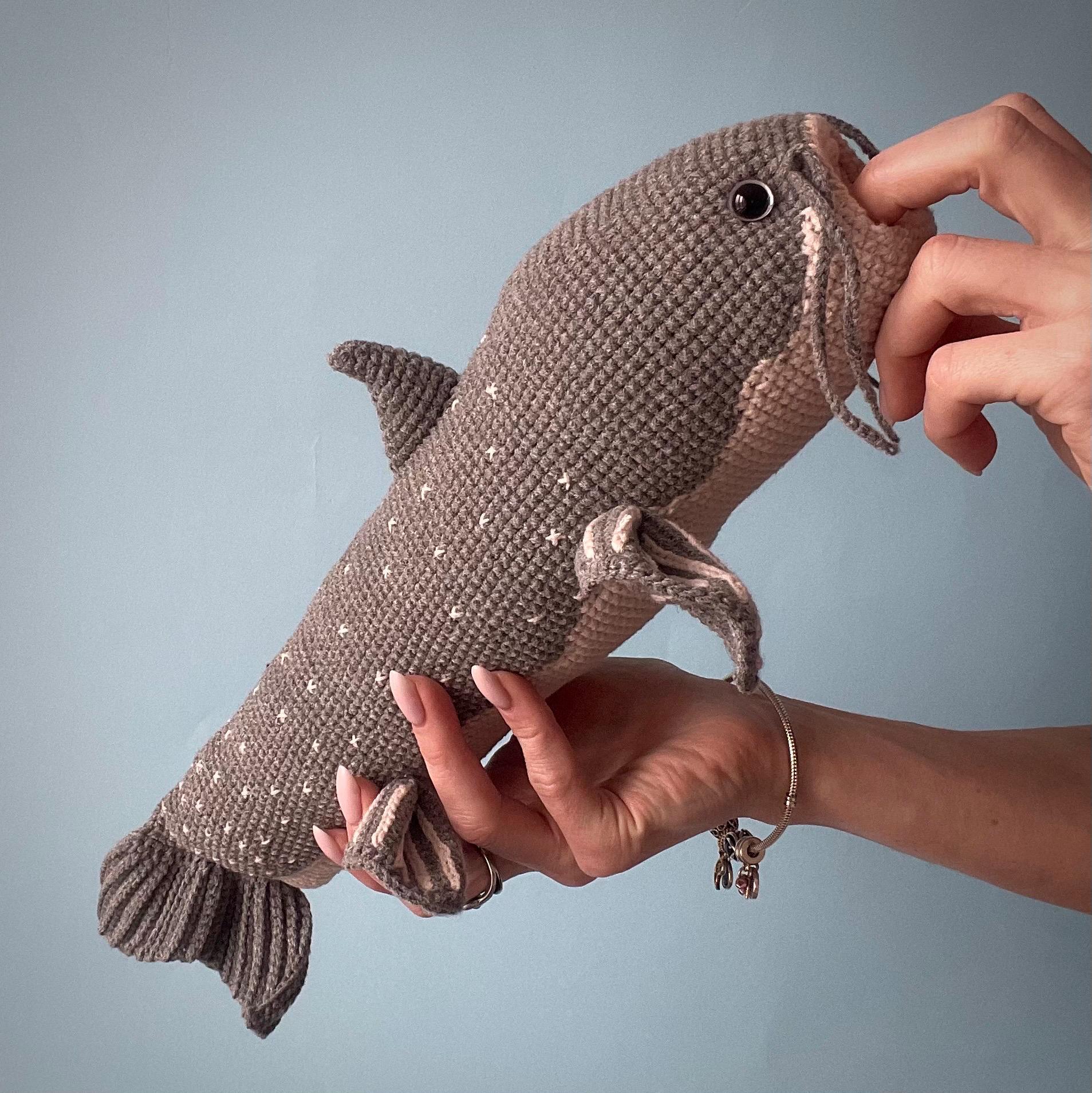 Catfish Crochet Pattern PDF. Amigurumi River Fish Toy. DIY Freshwater ...