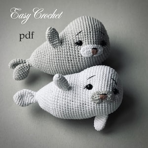 Crochet Seal Amigurumi Pattern: DIY Ocean Animal Toy (English PDF)
