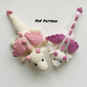 Dragon Crochet PATTERN pdf -  DIY Crochet Dragon Tutorial - Fantasy Animal Patterns - Toy Making DIY - Crochet Pattern Toy