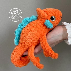 Chameleon Crochet Pattern PDF. Amigurumi Reptile. Plush Toy