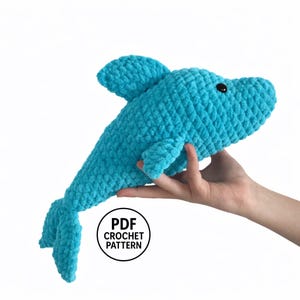 Delfin Häkelanleitung PDF. Zum Selbermachen. Plüsch Ozean Tier Spielzeug