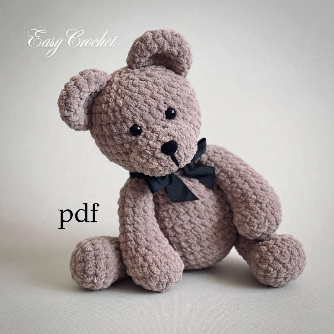 Teddy Bear Crochet Pattern PDF: Plush Amigurumi Toy - Etsy
