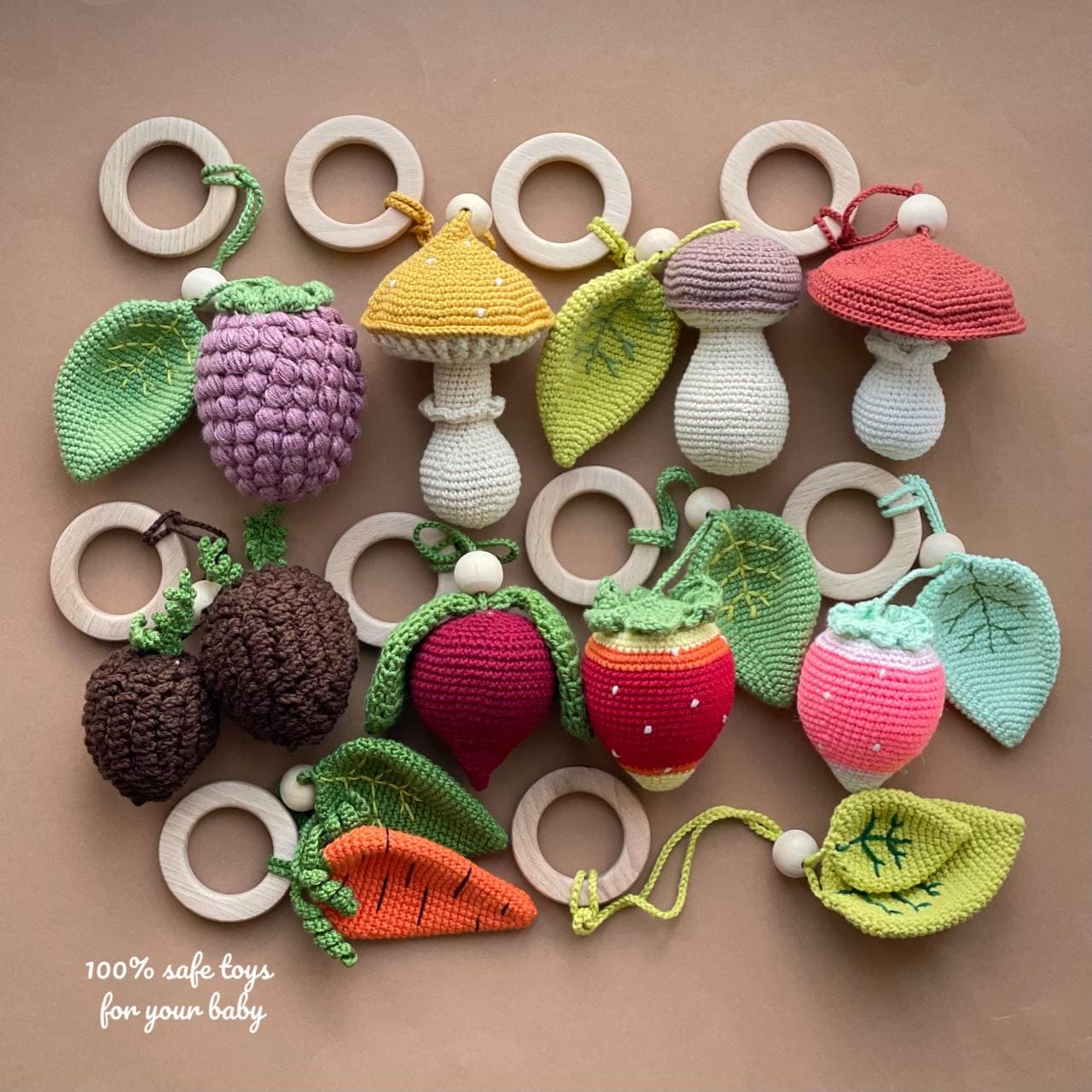 Crochet Amigurumi Hanging Sensory Toys: Eco-Friendly Crib Mobile