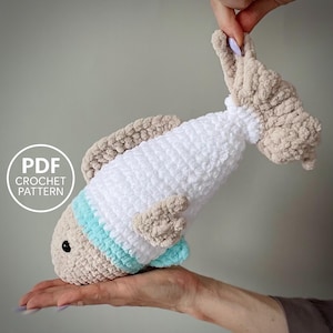 White Fish Crochet Pattern PDF. Plush Amigurumi Toy. Easy Crochet Tutorials