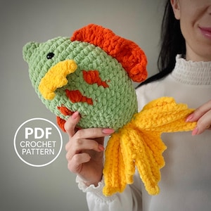 Big Fish Crochet Pattern: Amigurumi Plush Toy (PDF Pattern)
