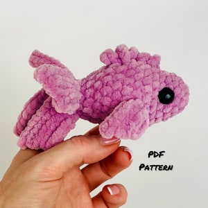 PATTERN: Plush Goldfish Gloria, Crochet Pattern Toys, Ocean creature pattern, Amigurumi Crochet Pattern PDF