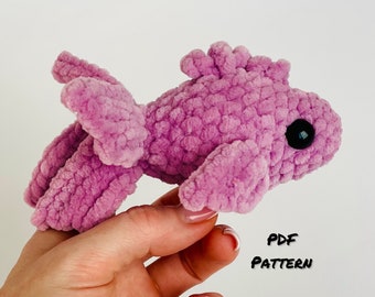 PATTERN: Plush Goldfish Gloria, Crochet Pattern Toys, Ocean creature pattern, Amigurumi Crochet Pattern PDF