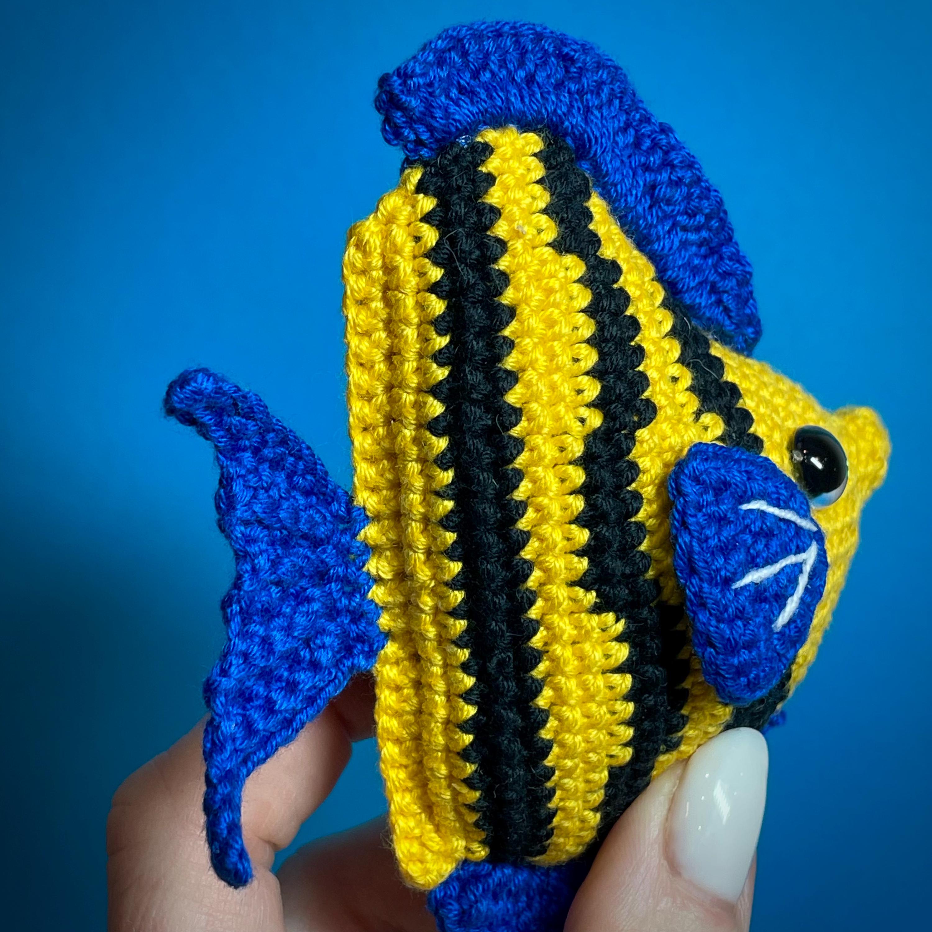 Striped Angelfish Crochet Pattern. Tropical Reef Fish Amigurumi PDF ...