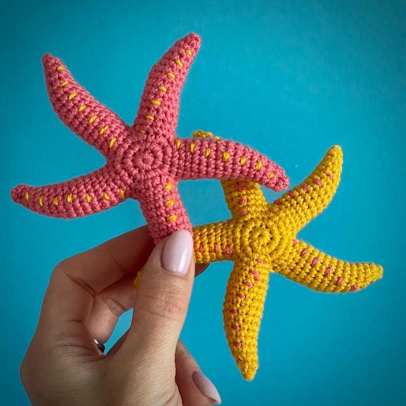 10-i-1-virkmönster för akvarier i PDF-format. 10-i-1-amigurumi med havsdjur. Fisk, mussla, sjöstjärna, snigel, sjögräs bild 15