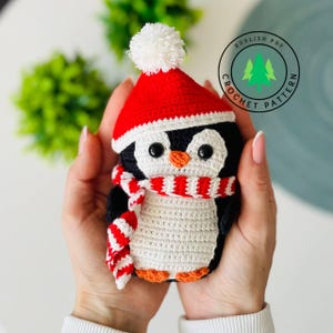 Penguin Christmas Pattern PDF. Crochet Amigurumi Penguin. DIY Penguin Decorations. Christmas Craft. Nursery decor. US Pattern Tutorial