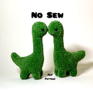 Dinosaur No Sew Crochet PATTERN pdf -  DIY Crochet Dinosaur Tutorial - Fantasy Animal Patterns - Toy Making DIY - Crochet Pattern Toy