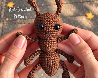 Ant Crochet Pattern PDF. Mini Amigurumi. Tiny Ant Toy.  Small  Bug. Summer Insect. Easy Crochet. Digital Download
