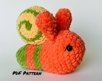 Snail Crochet PATTERN pdf -DIY Crochet insect Amigurumi Tutorial - Crochet toy patterns - Snail Amigurumi Tutorial - Toy Making DIY