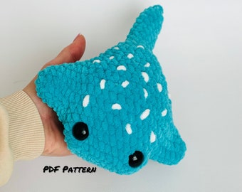 STINGRAY crochet PATTERN, Ocean animals, Amigurumi Crochet Pattern, Plush Stingray Pattern, Crochet Pattern PDF