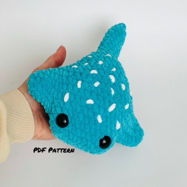 STINGRAY crochet PATTERN, Ocean animals, Amigurumi Crochet Pattern, Plush Stingray Pattern, Crochet Pattern PDF