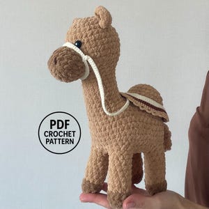Camel Crochet Pattern PDF. Plush Amigurumi Safari Animal. Crochet Toys DIY