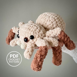 Realistisch spin-haakpatroon pdf. Zelfstudie pluche knuffeldieren. Groot amigurumi-speelgoed