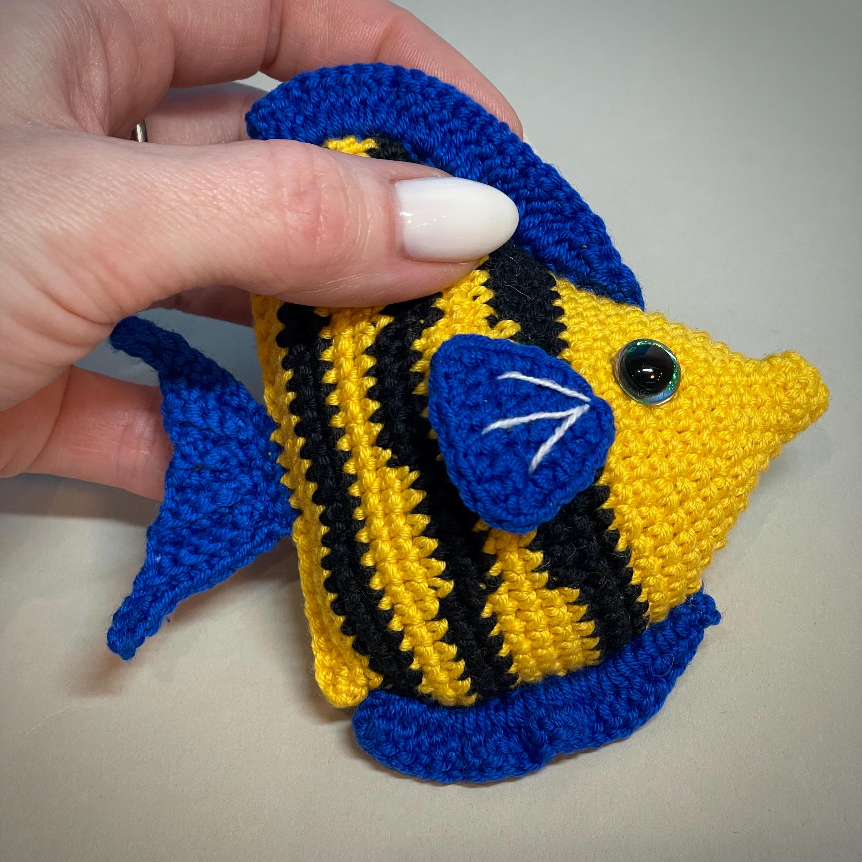 Striped Angelfish Crochet Pattern. Tropical Reef Fish Amigurumi PDF ...