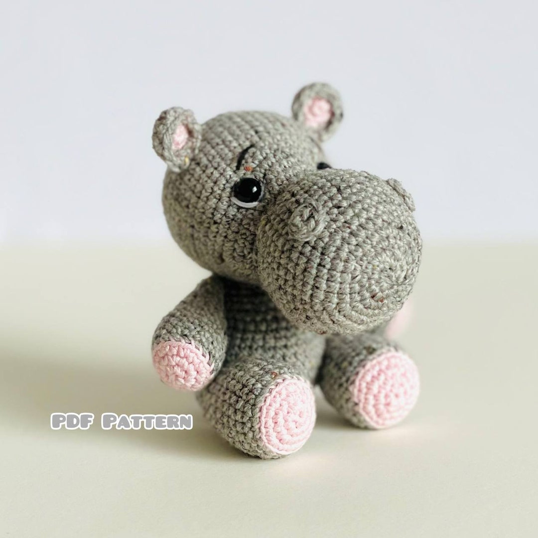 Hippopotamus Crochet Pattern PDF DIY Hippopotamus Amigurumi Safari
