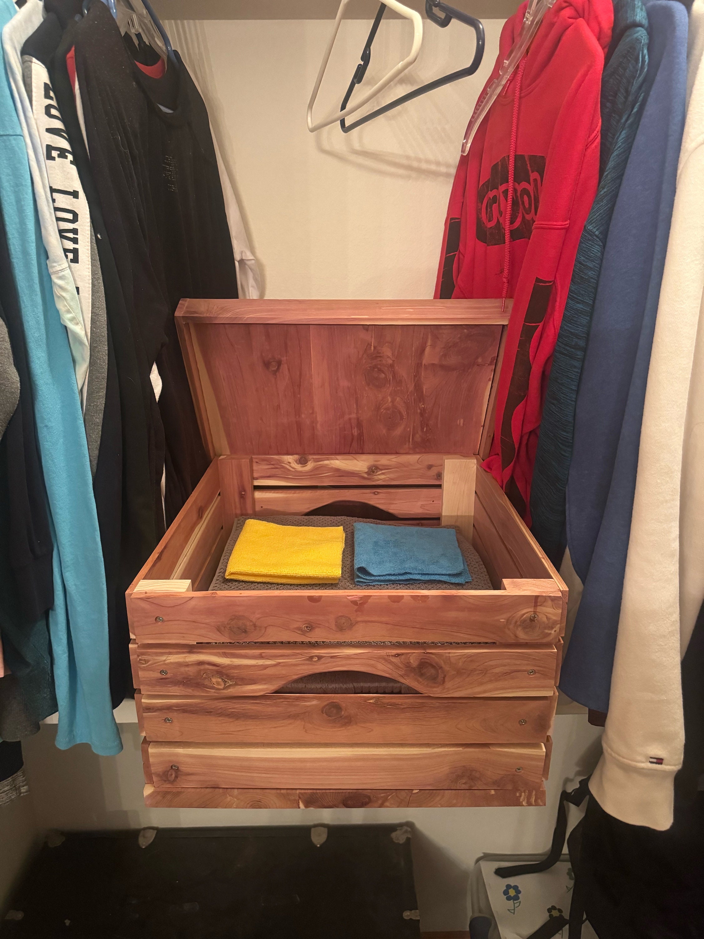 Handmade Aromatic Cedar Crate Repel Bugs, Moths, Store Clothes, Towels