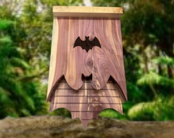 Bat Box, Large Aromatic Cedar Bat Box, Bat House, Bat Nest, Bat Sanctuary, Mosquito Control, Gift