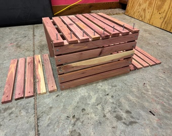 Handmade Aromatic Cedar Crate - repel bugs, moths, store clothes, towels, linens