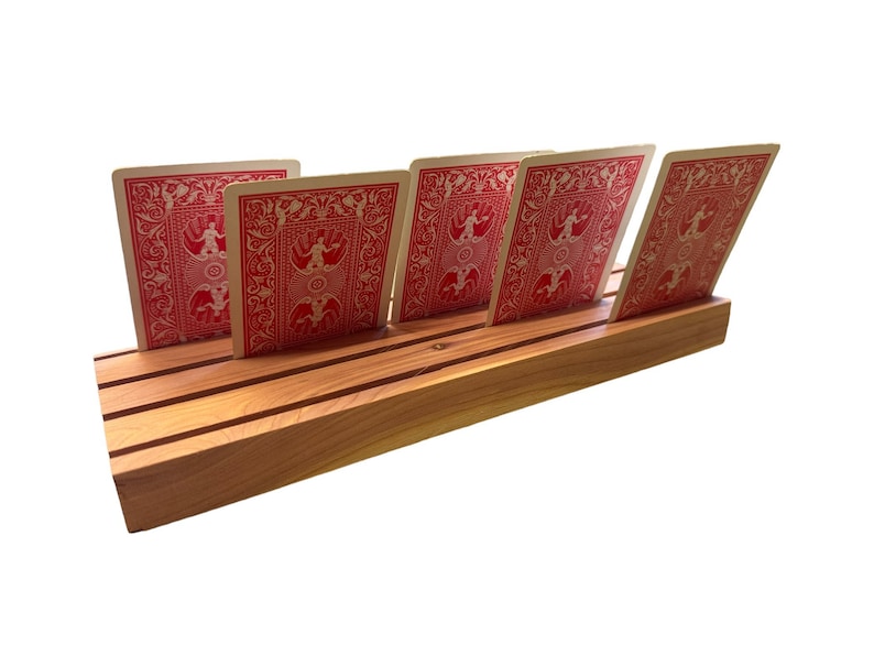 Playing Card Holder, Aromatic Cedar Wood Card Holder , Wooden card Holder gift image 4
