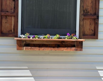 Cedar Window Flower Box, Flower Box for your Window. Elevate Your Window with Our Cedar Flower Box: Timeless Beauty in Every Bloom!