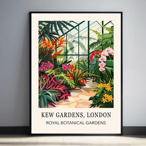 Kew Gardens London Print: Vintage Botanical Royal Garden Wall Decor